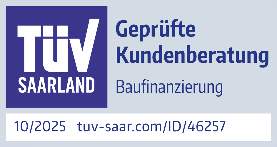 Logo TÜV Saarland geprüfte Kundenberatung - Verlinkt auf Bankenhomepage
